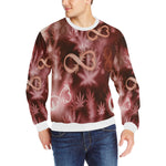 INFINITY RED COSMOS Men's Rib Cuff Crew Neck Sweatshirt