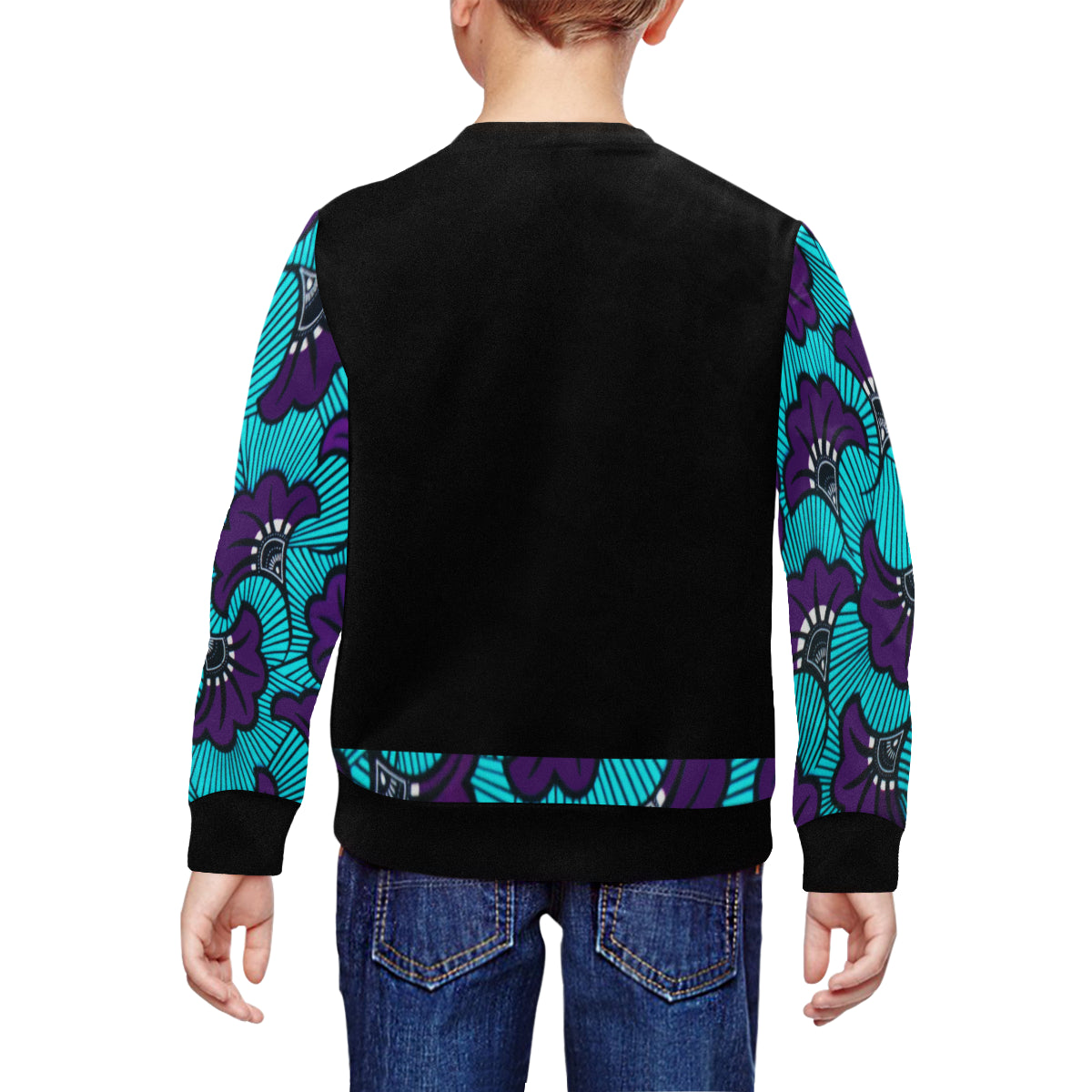 FRACTAL FLORAL All Over Print Crewneck Sweatshirt for Kids (Model H29)