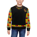 KENTE BLUE bling All Over Print Crewneck Sweatshirt for Kids