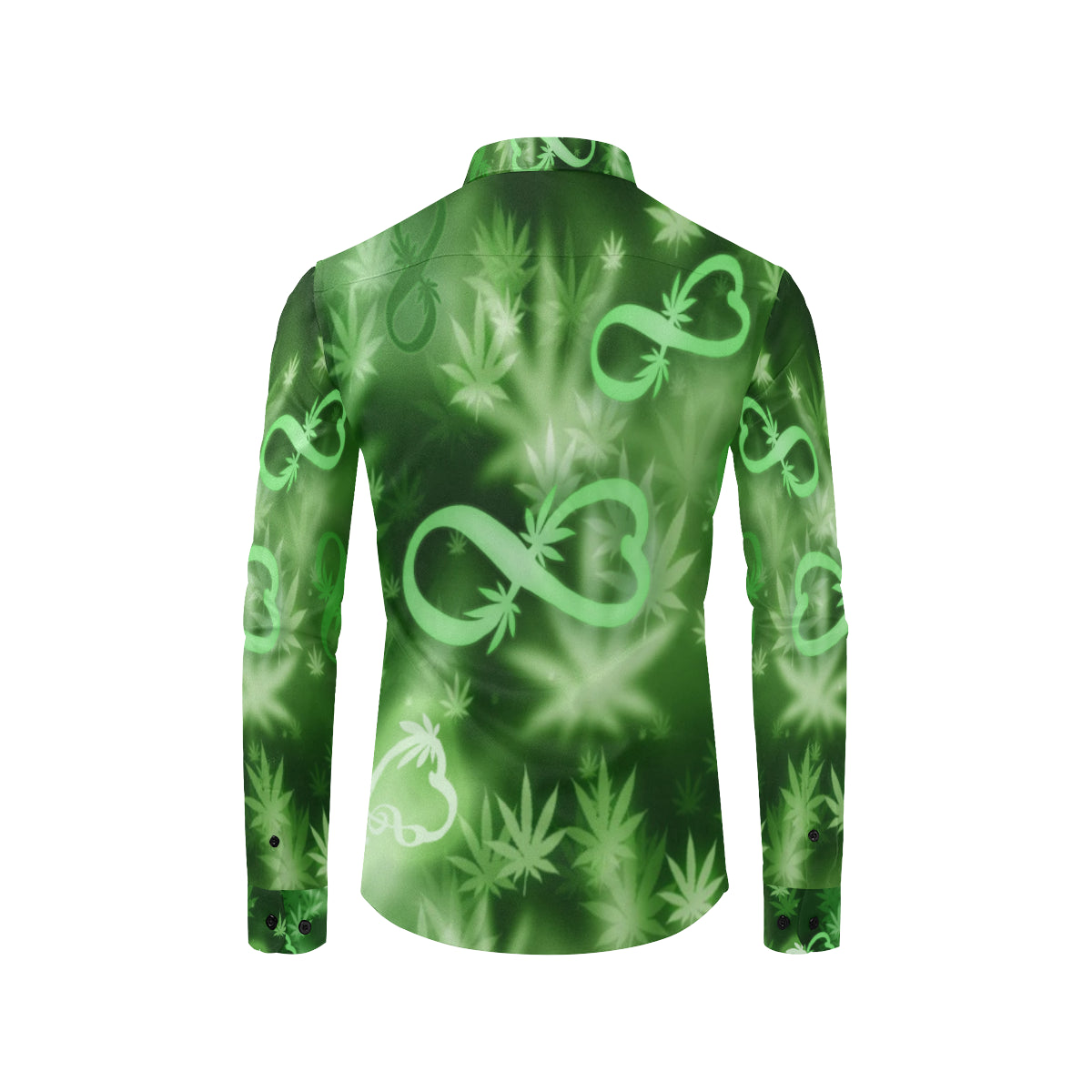 INFINITY GREEN COSMOS Men's All Over Print Casual Dress Shirt (Model T61)