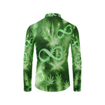 INFINITY GREEN COSMOS Men's All Over Print Casual Dress Shirt (Model T61)