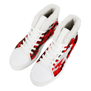 CAMOUFLAGE RED WINTER CANVAS SHOES