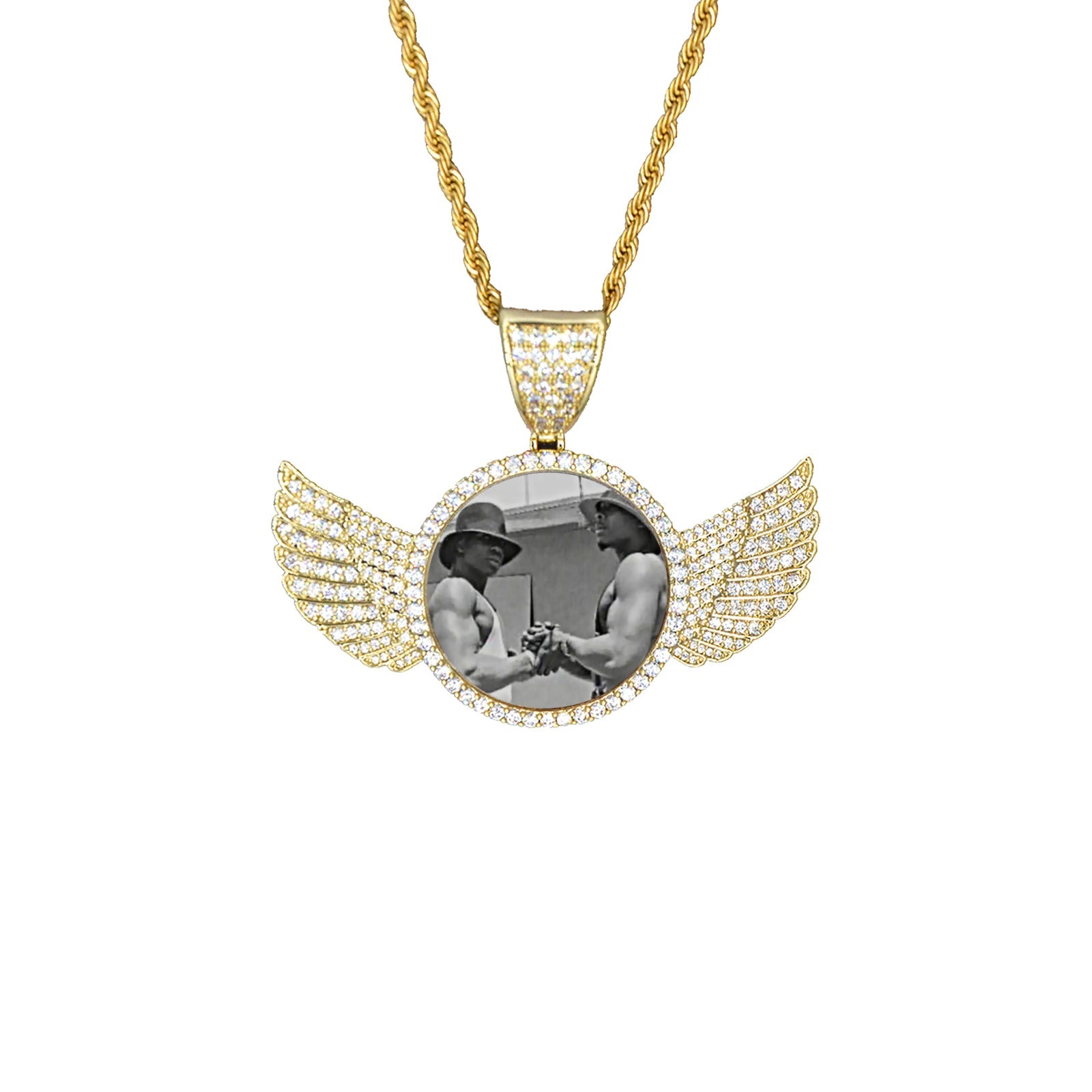TOOKIE AND RAYMOND LEE Wings Gold Pendant with Rope Chain