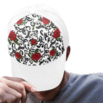 RED ROSES WHT Trucker Cap E (Front Panel Customization)