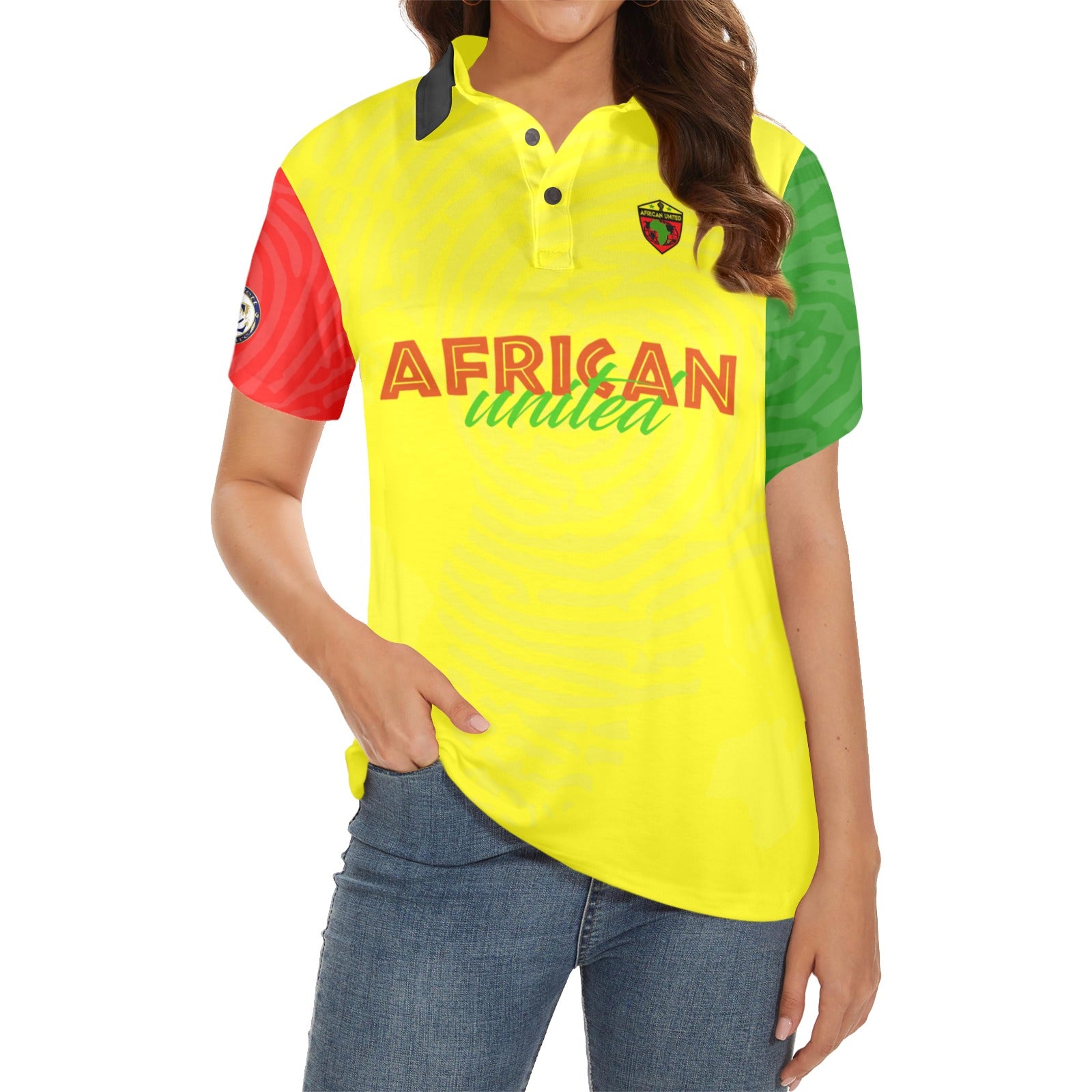 AFRICAN UNITED Print Polo Shirt