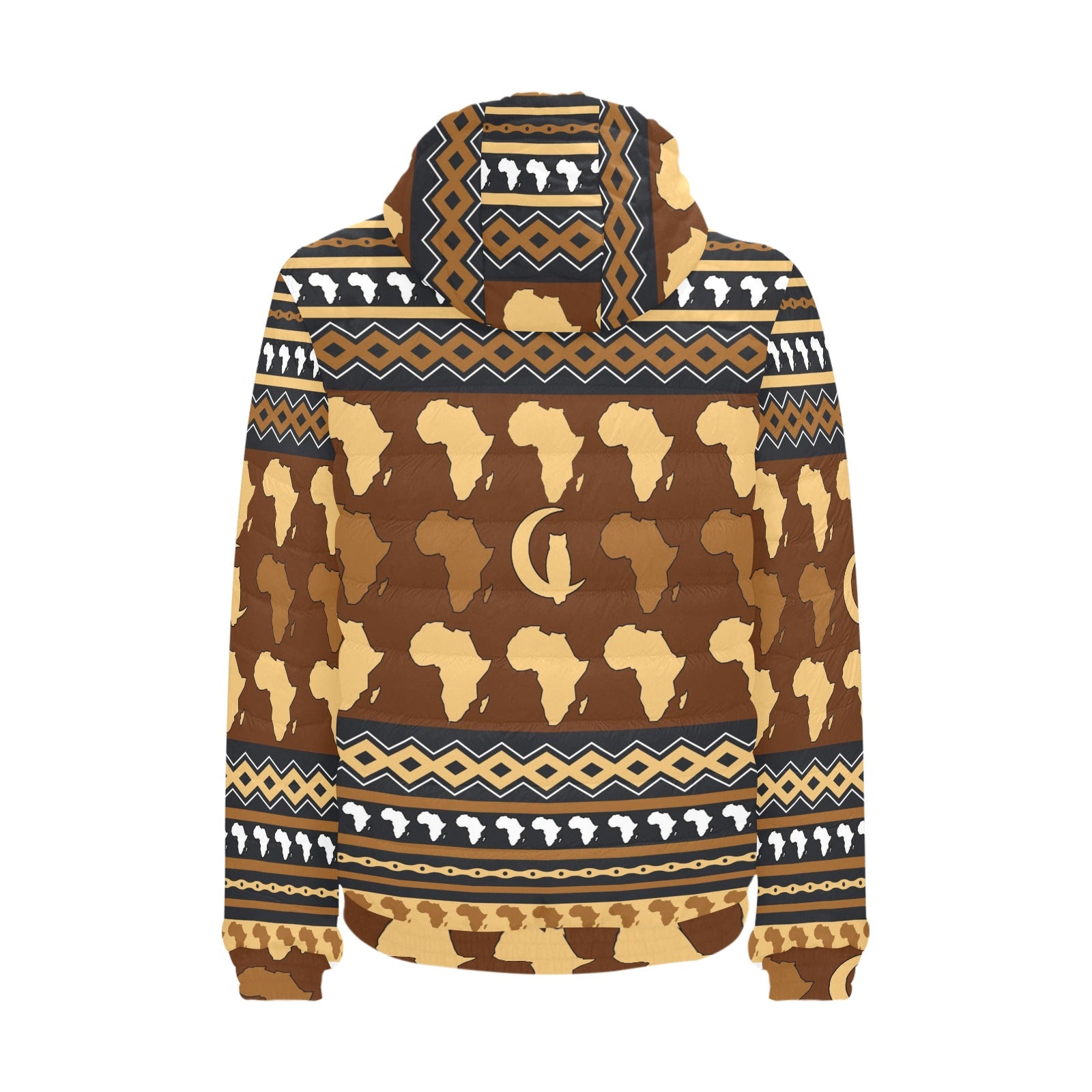 AFRIKAN ORNEMENT PADDED HOODIE JACKET