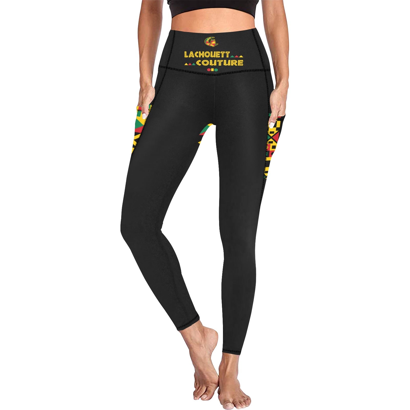 KENTE BUTAN Leggings with Pockets