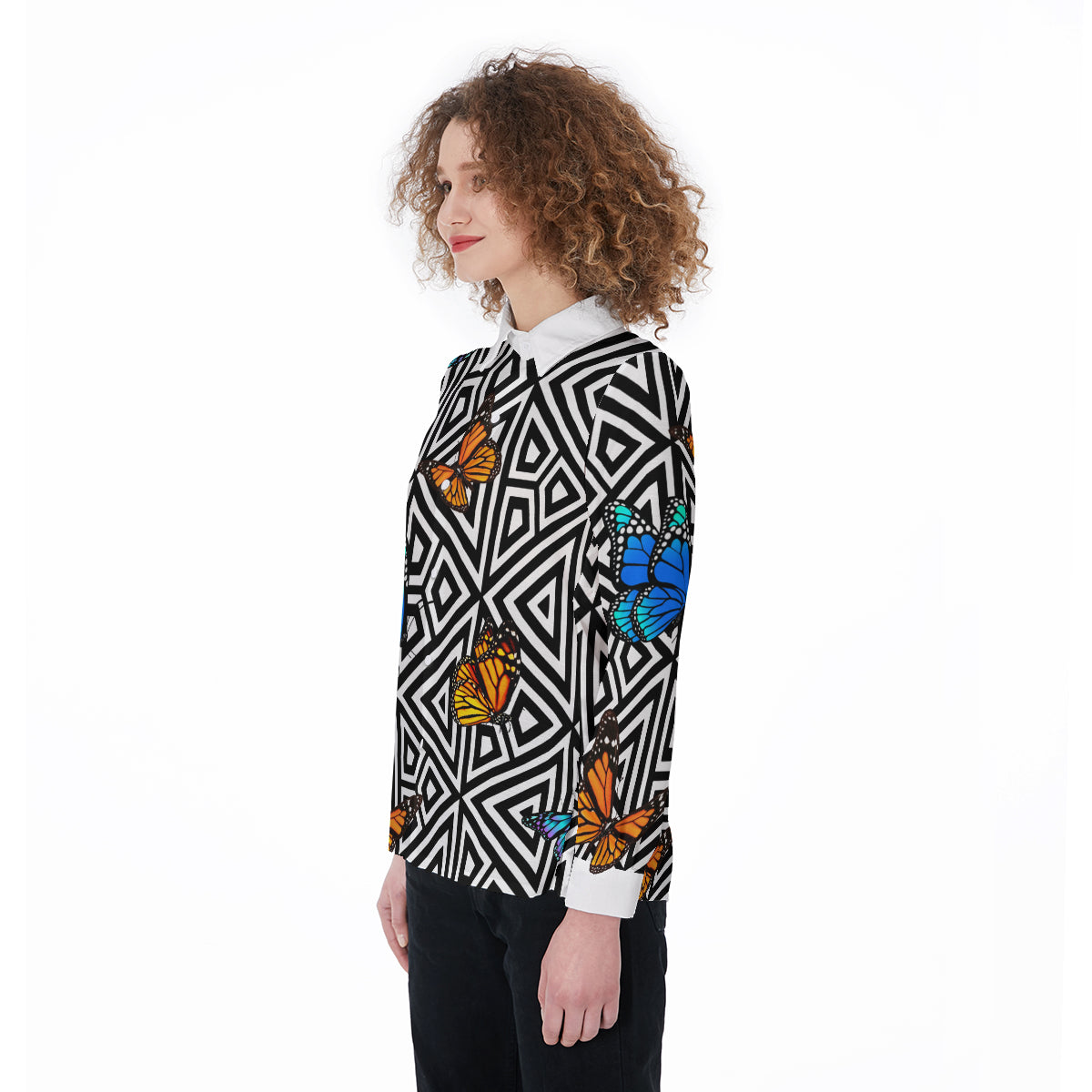 BUTTERFLY Women's Elastic-Back Shirt