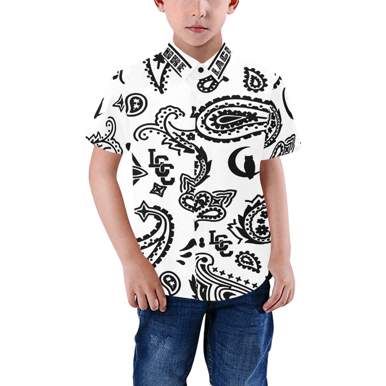 BANDANA PAISLEY Boys' All Over Print Short Sleeve Shirt