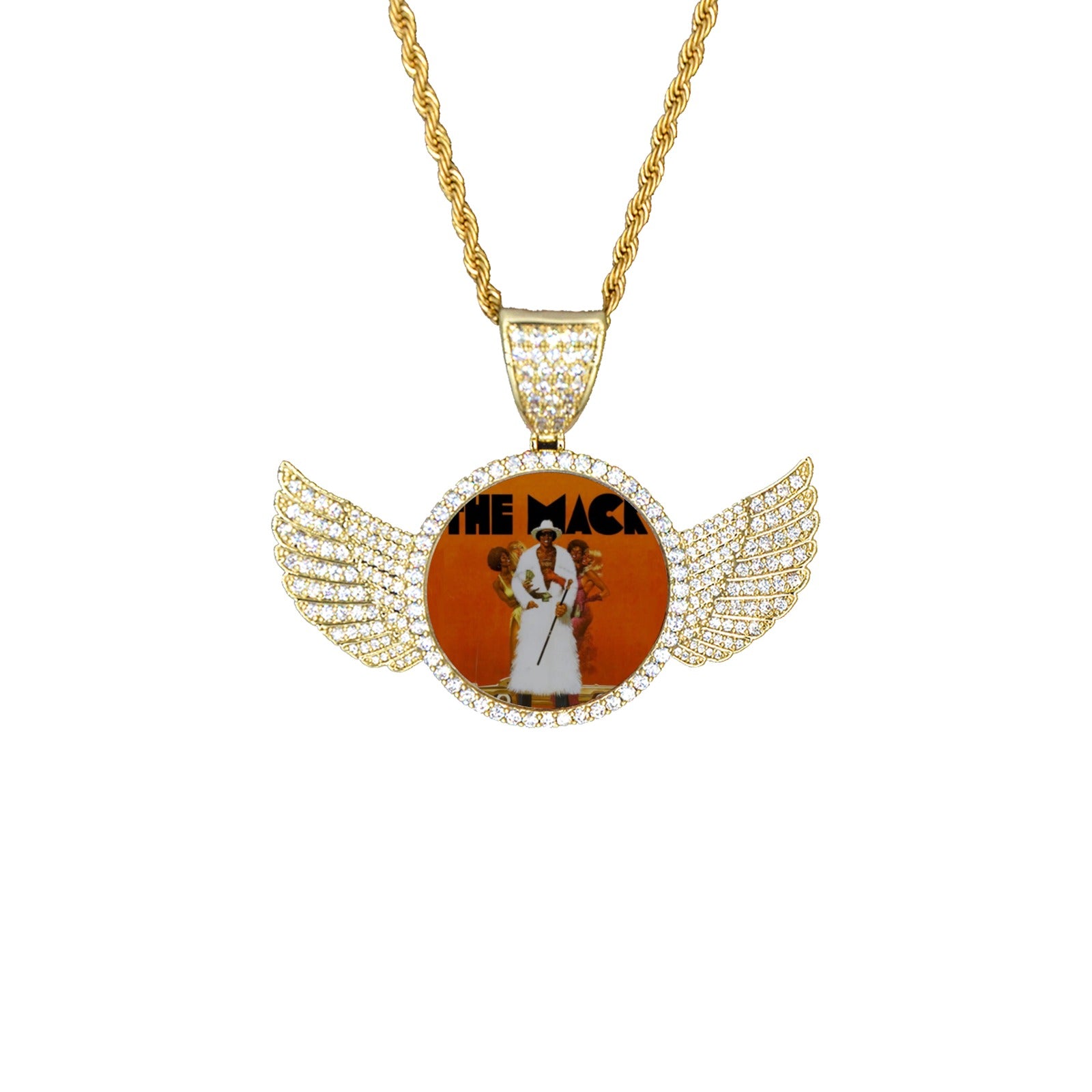 THE MAC Wings Gold Pendant with Rope Chain