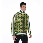ARLEQUIN GREEN  Stand Collar Jacket