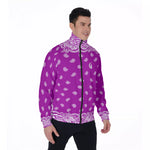 BANDANA FULLY GRAPES Men's Stand Collar Jacket