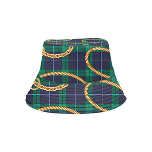 PLAID IN GOLD All Over Print Bucket Hat