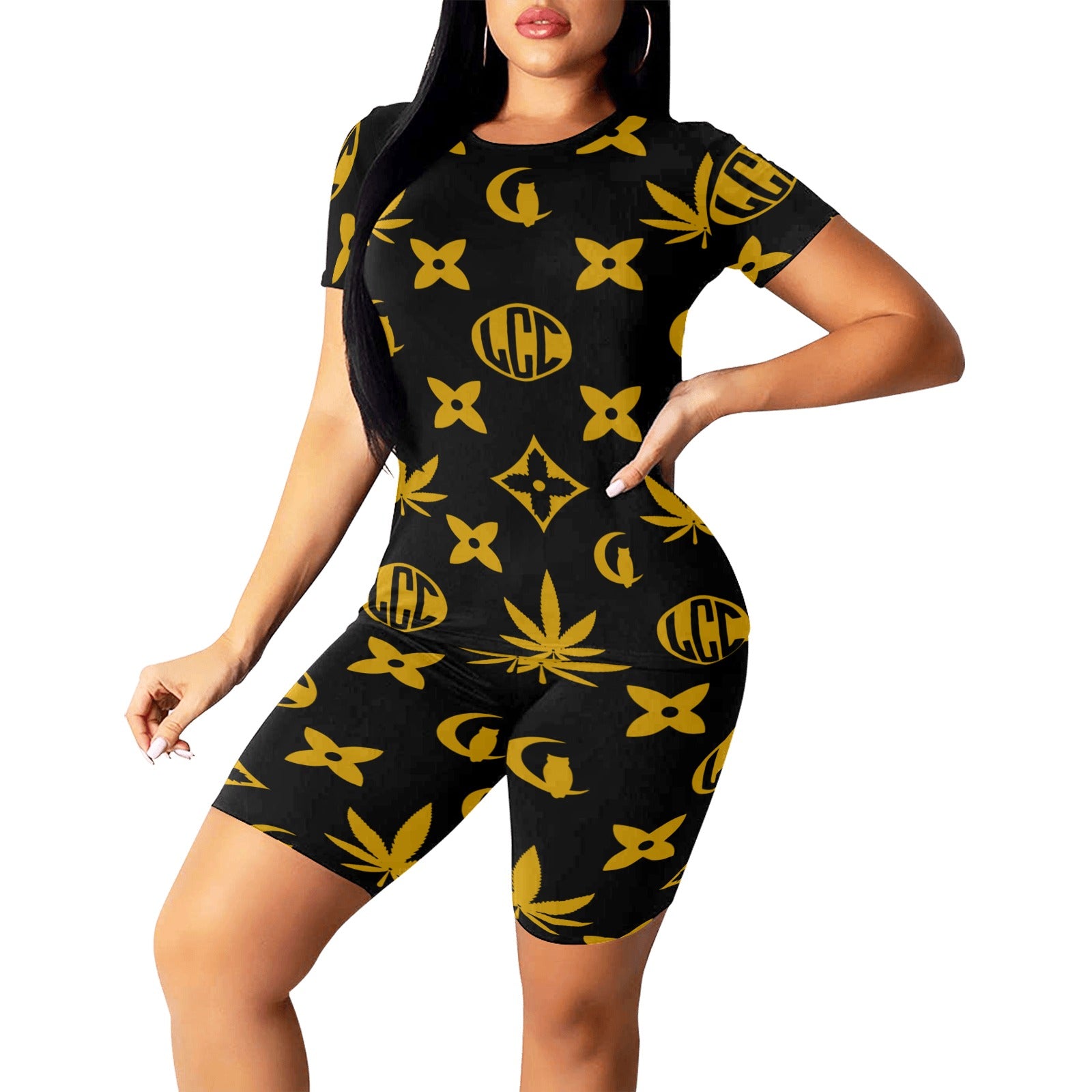 LCC WEEDY COLORS Women's Short Yoga Set