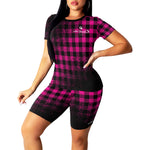 DUSTY PLAID Women's Short Set