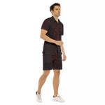 HIEROGLYPH RED Men's Short Sleeve Shirt Sets