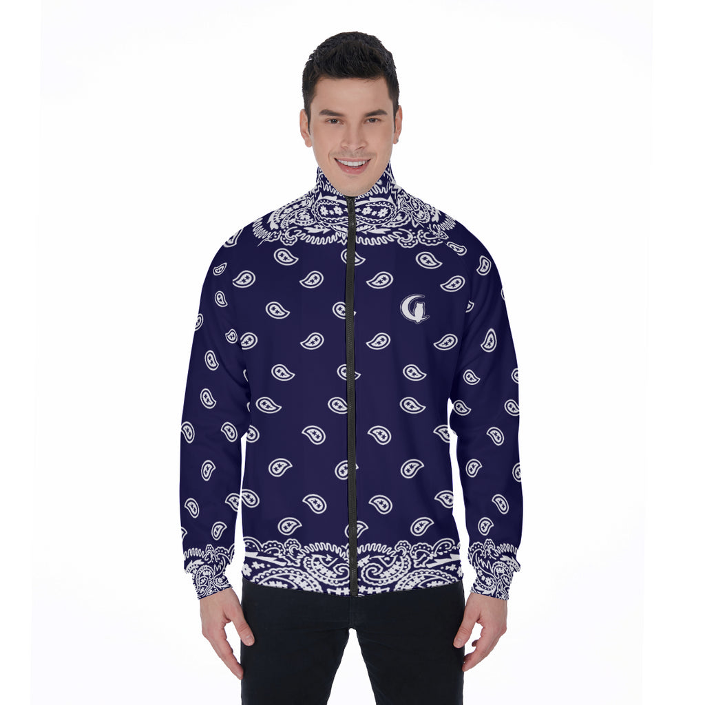 BANDANA FULLY NAVY Men's Stand Collar Jacket