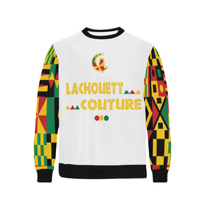 KENTE BUTAN Men's Rib Cuff Crew Neck Sweatshirt