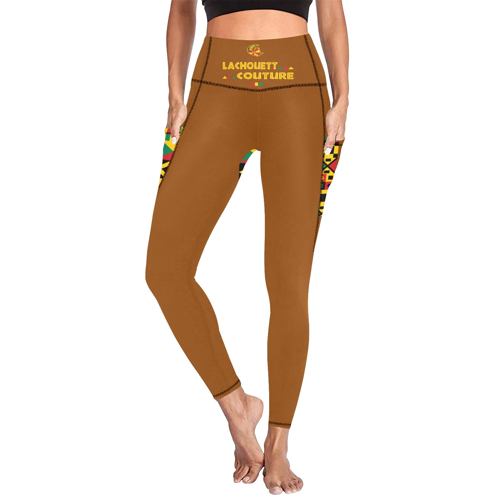 KENTE BUTAN Leggings with Pockets