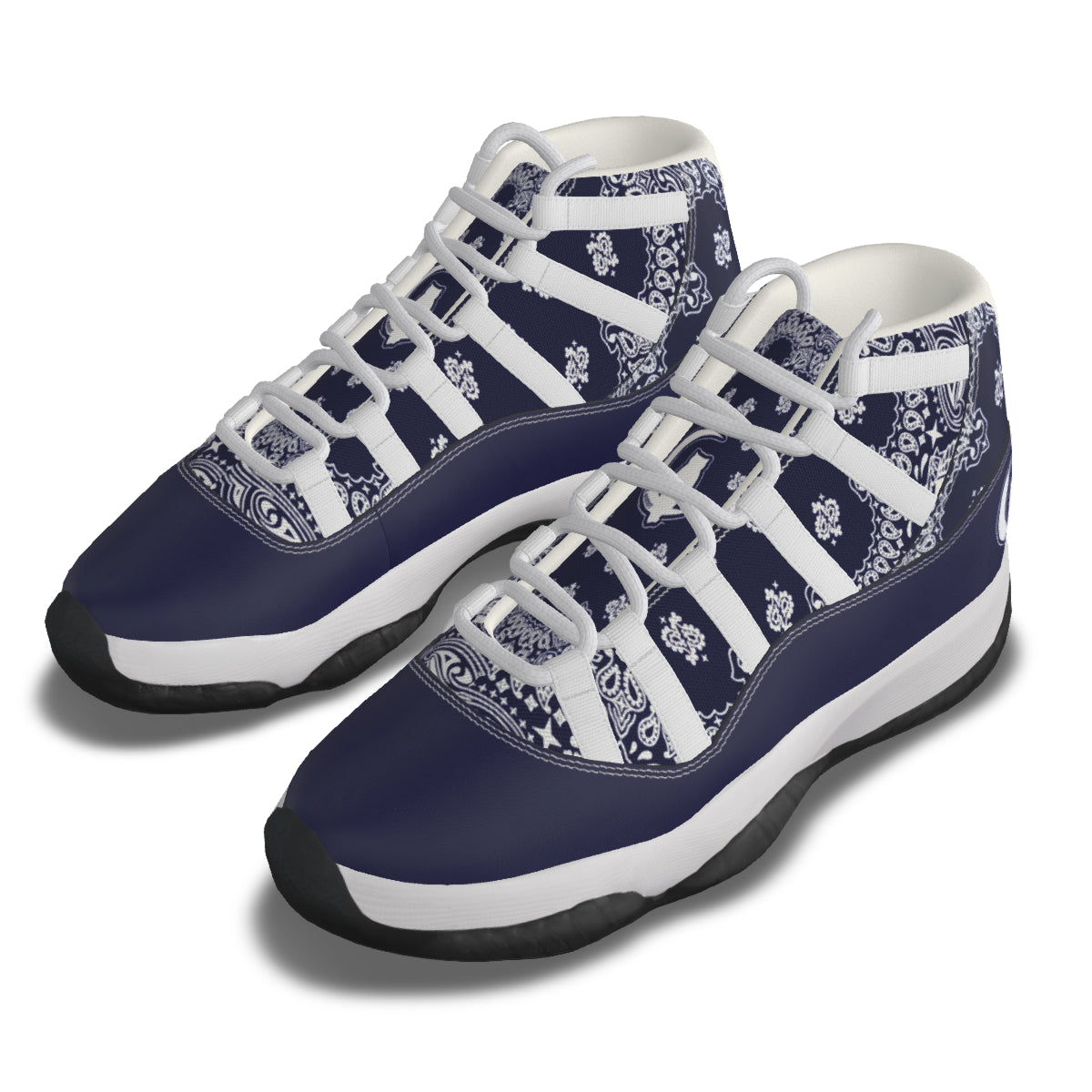 BANDANA NAVY Men's High Top Basketball Shoes