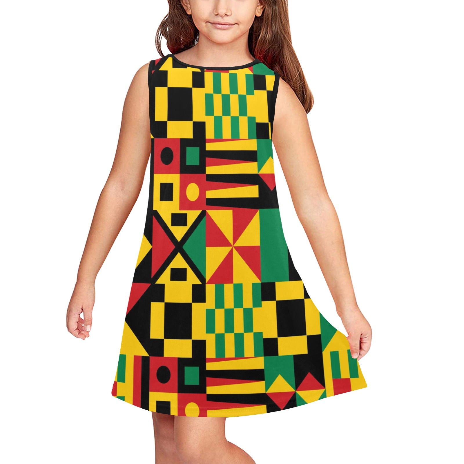 KENTE BUTAN Girls' Sleeveless Dress