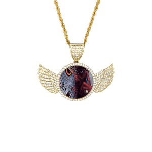 WISE OWL BY ANY MEANS Wings Gold Pendant with Rope Chain