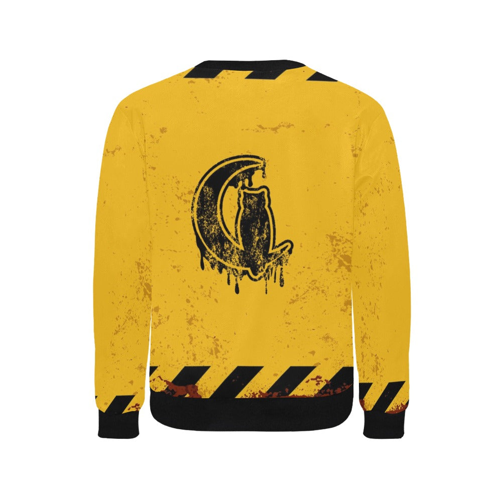BEWARE Men's Rib Cuff Crew Neck Sweatshirt