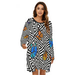 BUTTERFLY Women's Loose Crew Neck Dress