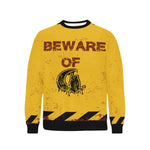 BEWARE Men's Rib Cuff Crew Neck Sweatshirt