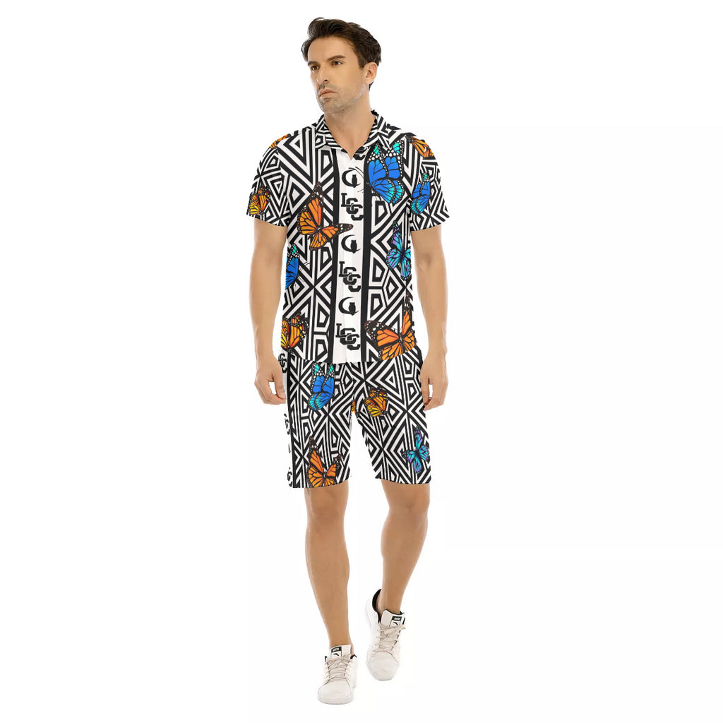 BUTTERFLY LCC Men's Short Sleeve Shirt Sets