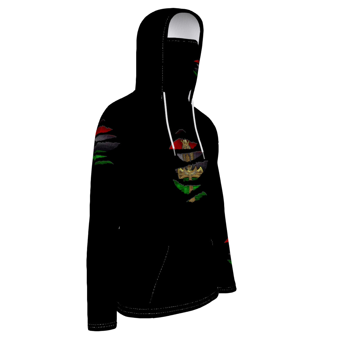 RBG RIPPED Unisex Pullover Hoodie With Mask