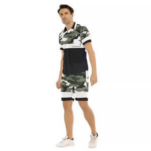 CAMOUFLAGE WHT Men's Short Sleeve Shirt Sets