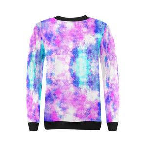 COLORFULL All Over Print Crewneck Sweatshirt for Women