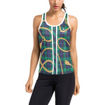 PLAID IN GOLD Women's Racerback Tank Top (Model T60)