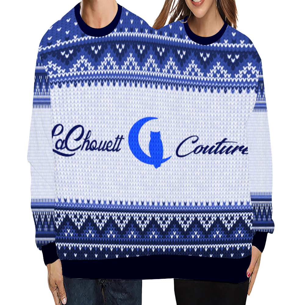 LCCKnitted BLUE Sweater Fashion Couple Sweatshirt