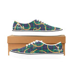 PLAID IN GOLD Classic Men's Canvas Low Top Shoes