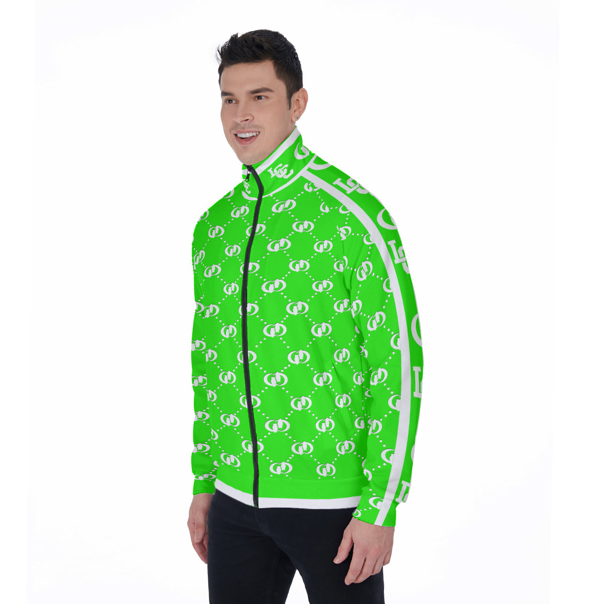EXCELLENCE GREEN Stand Collar Jacket