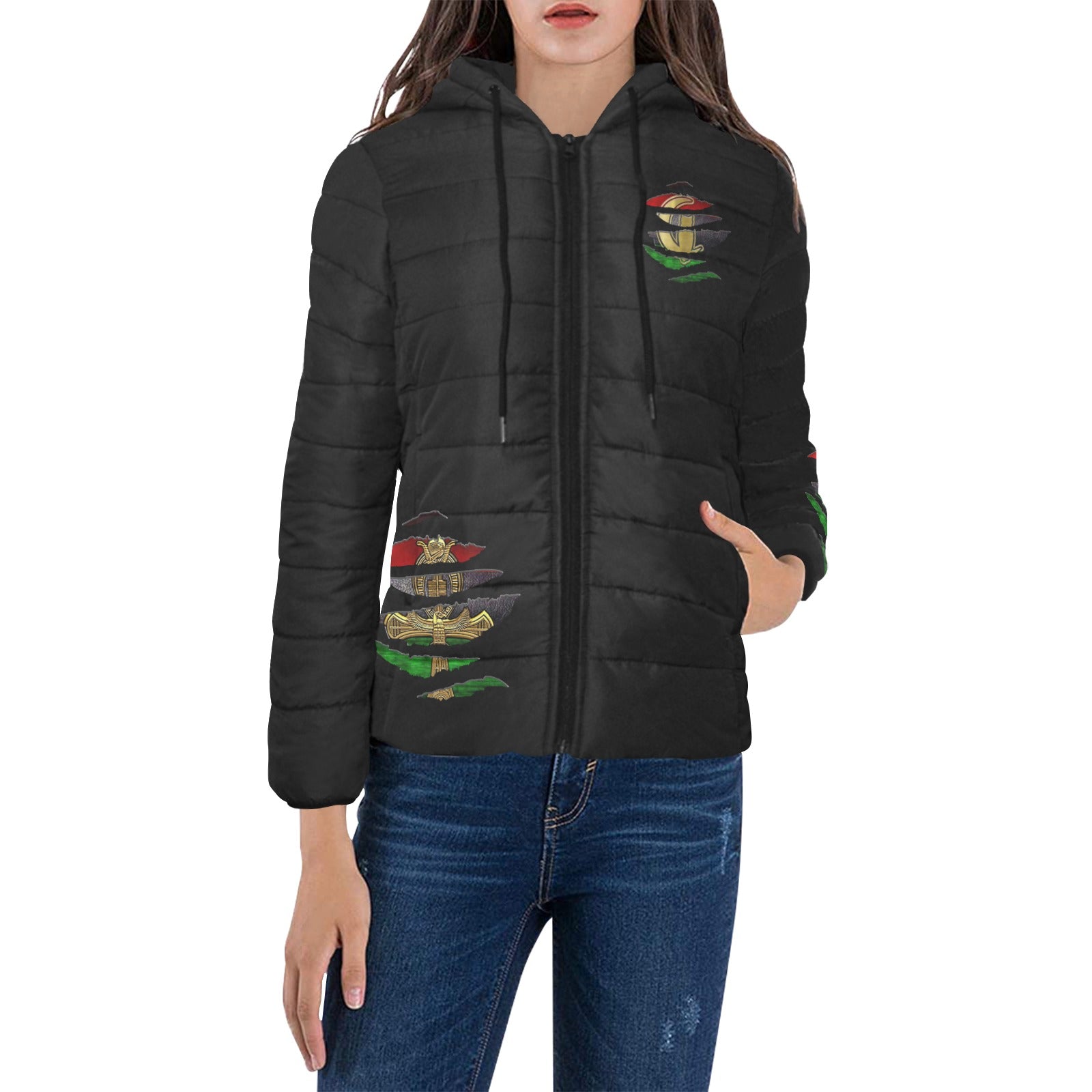 RBG ANKH Women's Padded Hooded Jacket