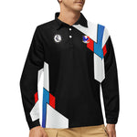 FRANCE Men's Long Sleeve Polo Shirt