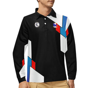 FRANCE Men's Long Sleeve Polo Shirt