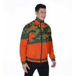 CAMOUFLAGE KAKI Stand Collar Jacket
