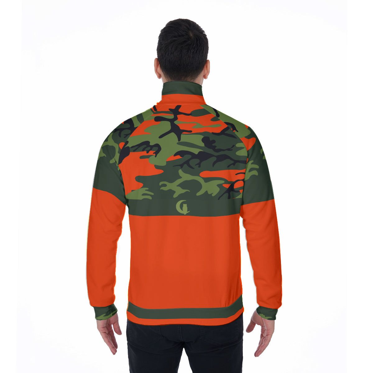 CAMOUFLAGE KAKI Stand Collar Jacket