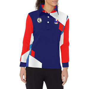 FRANCE Women's Long Sleeve Polo Shirt