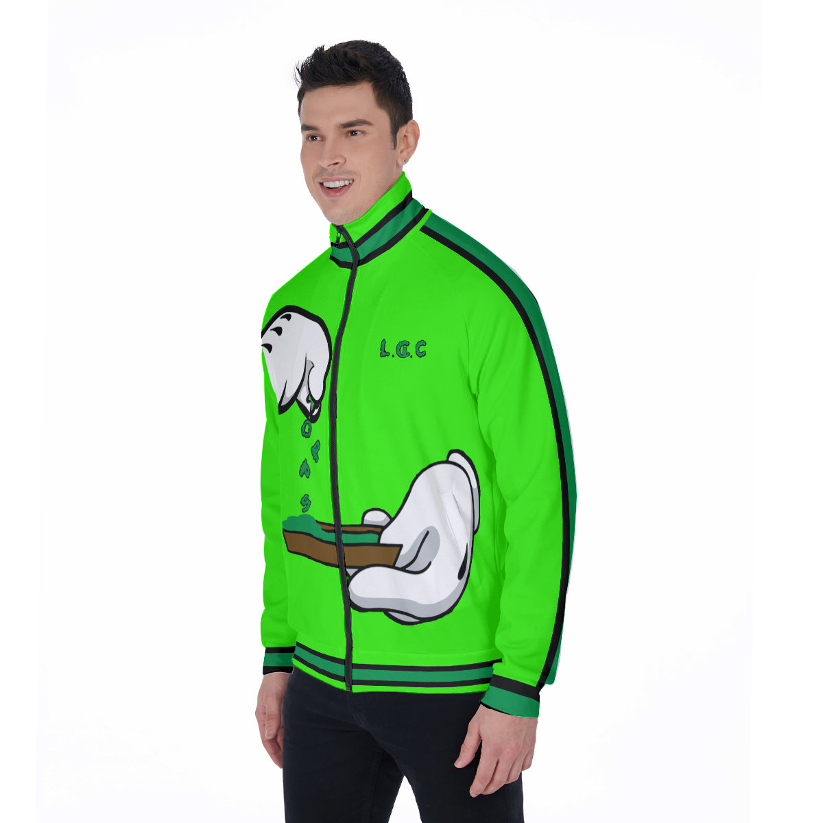 BURN THE OPPS FLUO Stand Collar Jacket