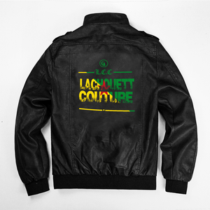 YANA GRUNDGE Leather Motorcycle Jacket with Removable Hood