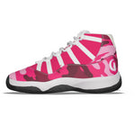 CAMOUFLAGE PINKISH Men's High Top Basketball Shoes