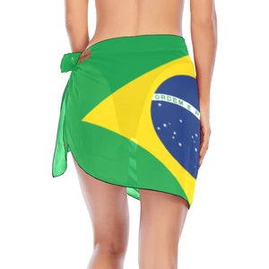 BRASIL FLAG Beach Sarong Wrap