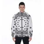 BANDANA WHT Stand Collar Jacket