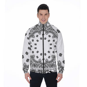 BANDANA WHT Stand Collar Jacket