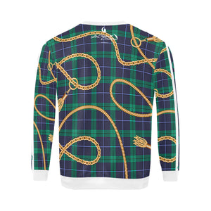 PLAID IN GOLD All Over Print Crewneck Sweatshirt for Men